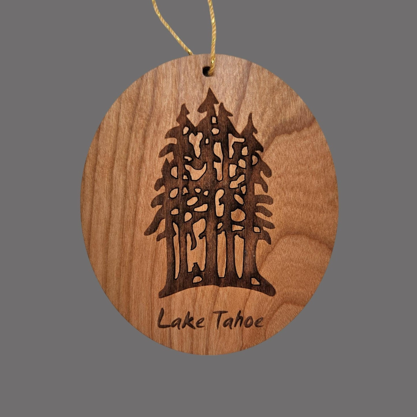 Lake Tahoe Multi Trees Forest Ornament Wood Souvenir Christmas Ornament Handmade