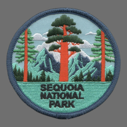 California Patch – Sequoia National Park – Iron On Souvenir Travel Patch – CA Embellishment or Applique 3″ 10582