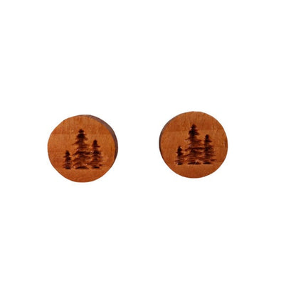 Wholesale Tree Earrings - Wood Earrings - Stud Earrings - Souvenir Keepsake - Post Earrings - Trees Forest