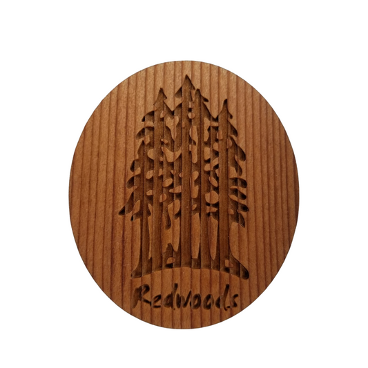 Multi Trees Magnet Handcrafted Wood Souvenir California Redwood Handmade in USA - M4018