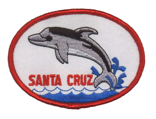 SANTA CRUZ-28 - SANTA CRUZ dolphin souvenir embroidered patch