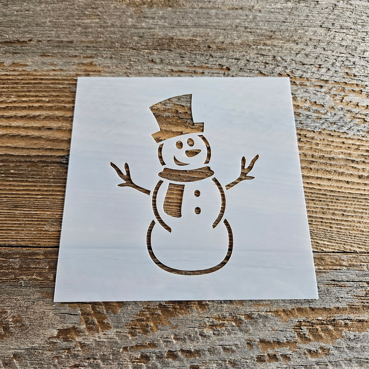 Snowman Stencil Reusable Cookie Decorating Craft Painting Windows Sign ...