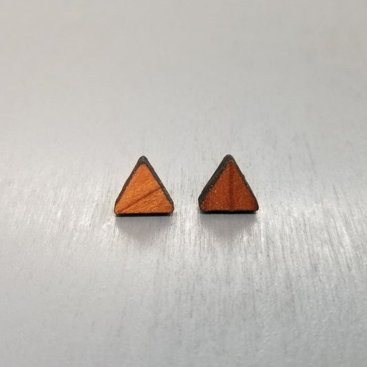Wholesale Wood Earrings - Triangle Wood Earrings - Stud Earrings - Post Earrings