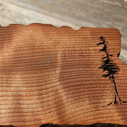 Wood Valet Box Curly Redwood Tree Engraved Rustic Handmade CA Storage #605 Handcrafted Christmas Gift Engagement Gift for Men Jewelry