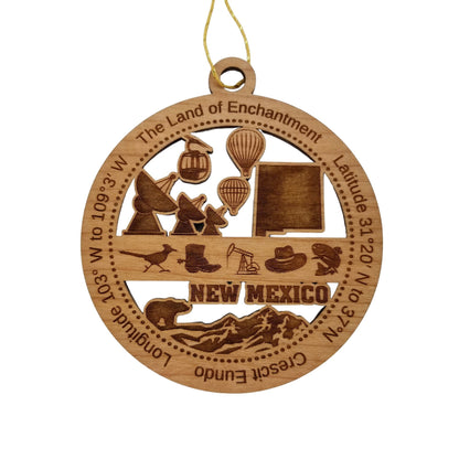 Wholesale New Mexico Wood Ornament -  NM Souvenir - Handmade