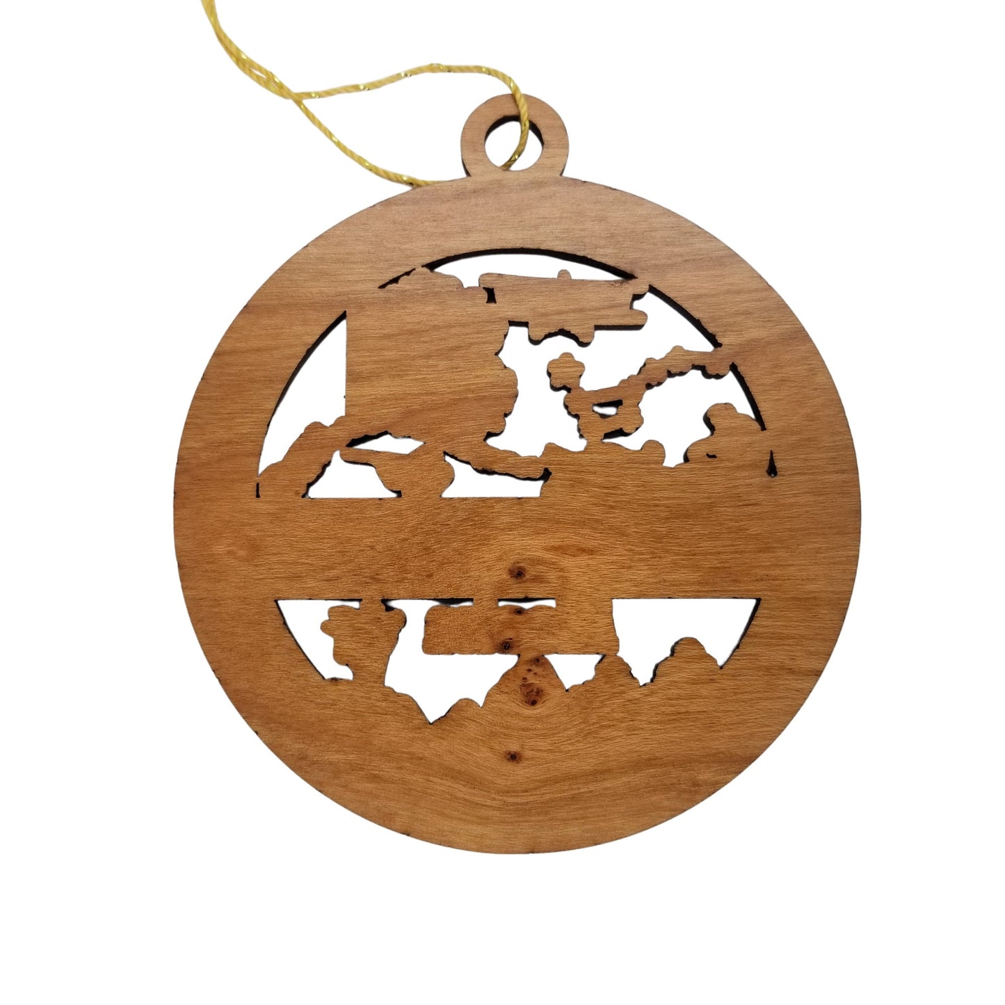 Wholesale Alaska Wood Ornament - AK Souvenir - Handmade In The USA