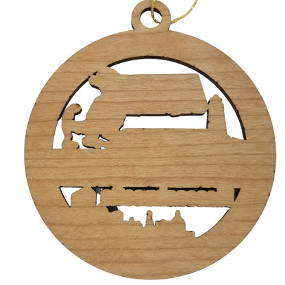 Wholesale Massachusetts Wood Ornament - MA Souvenir - Handmade In The USA