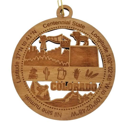 Wholesale Colorado Wood Ornament - CO Souvenir - Handmade In The USA