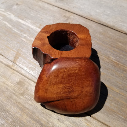 Wood Ring Box Redwood Rustic Handmade California Storage Live Edge Mini #627 Birthday Gift Christmas Gift Mother's Day Gift