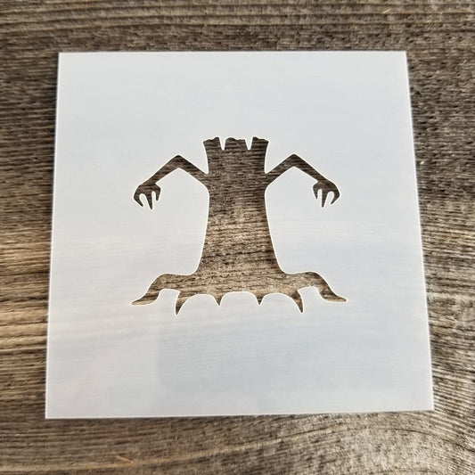 Spooky Tree Stencil Reusable Food Safe Halloween Fall Cookie Painting Decorating Cookie Stencil Creepy Tree with Arms and Hands