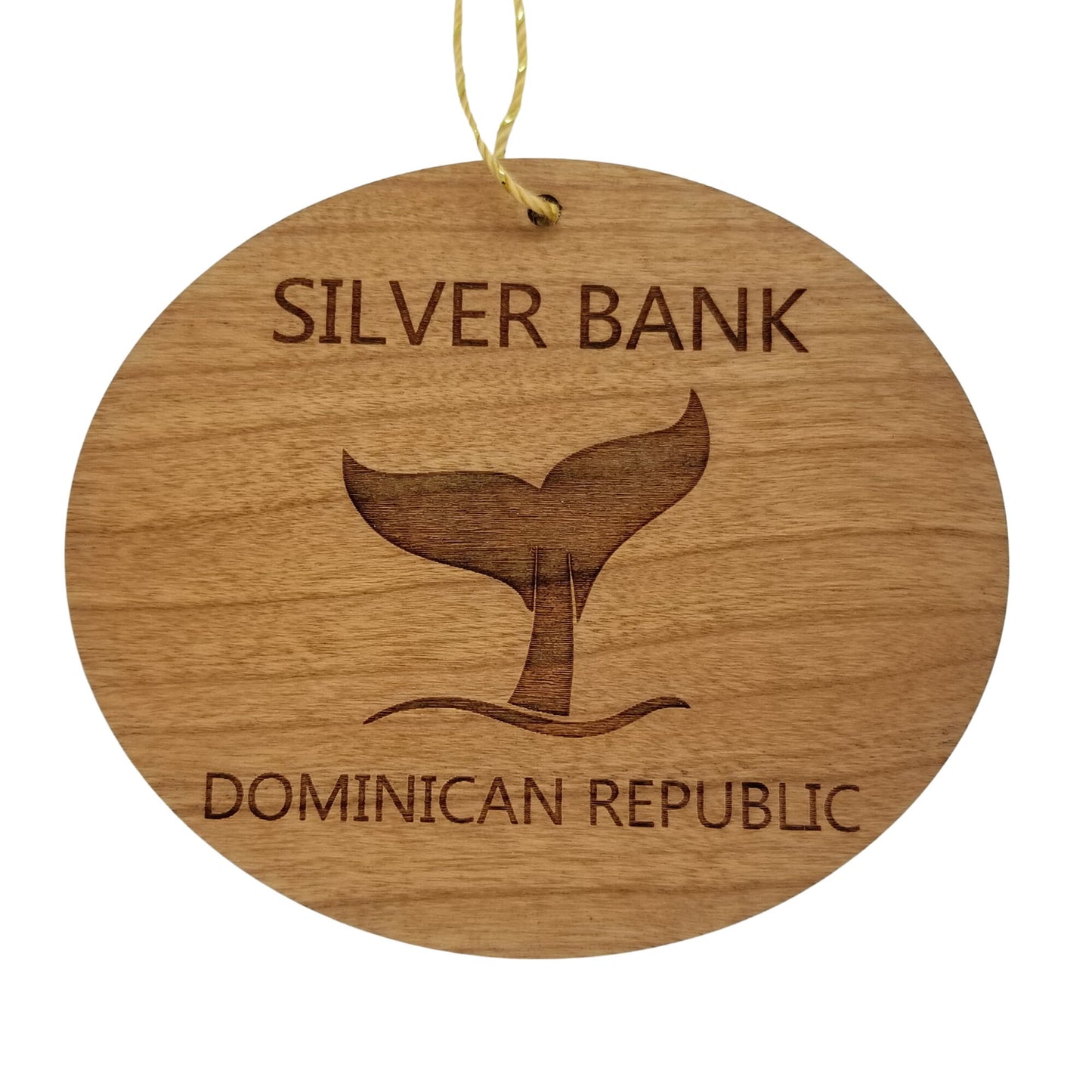 Wholesale Silver Bank Dominican Republic Ornament - Handmade Wood Souvenir