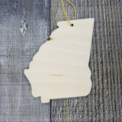 Wholesale Georgia Ornament - GA State Shape with State Motto Souvenir