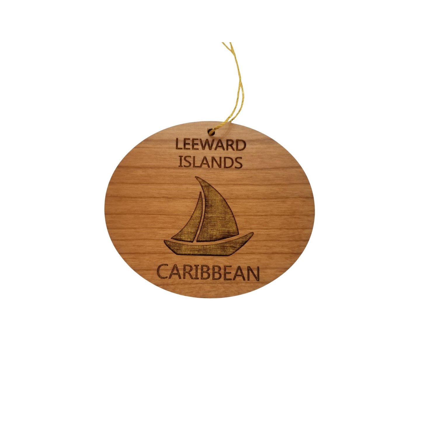 Wholesale Leeward Islands Caribbean Ornament - Handmade Wood Souvenir