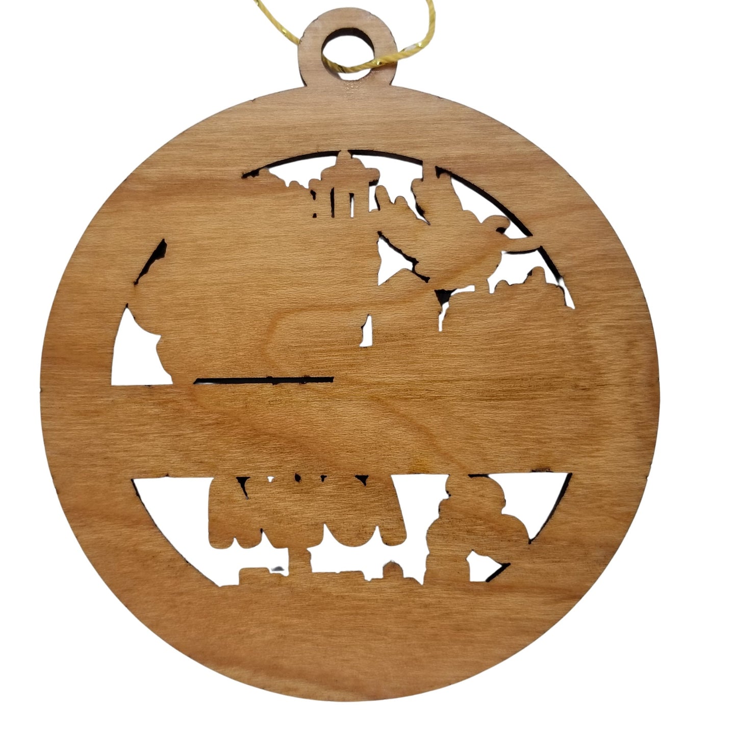 Wholesale Iowa Wood Ornament - IA Souvenir - Handmade In USA