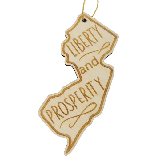 Wholesale New Jersey Ornament - NJ State Shape with State Motto Souvenir
