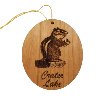 Wholesale Crater Lake National Park Ornament - Chipmunk Handmade Wood Souvenir