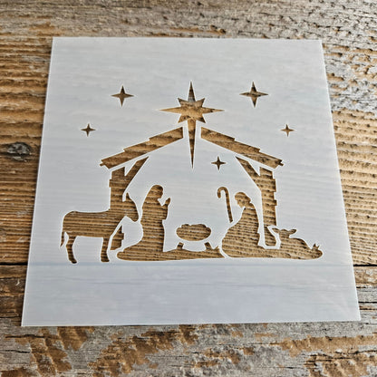 Nativity Stencil Reusable Cookie Decorating Craft Painting Windows Signs Mylar Many Sizes Christmas Winter WITH Animals