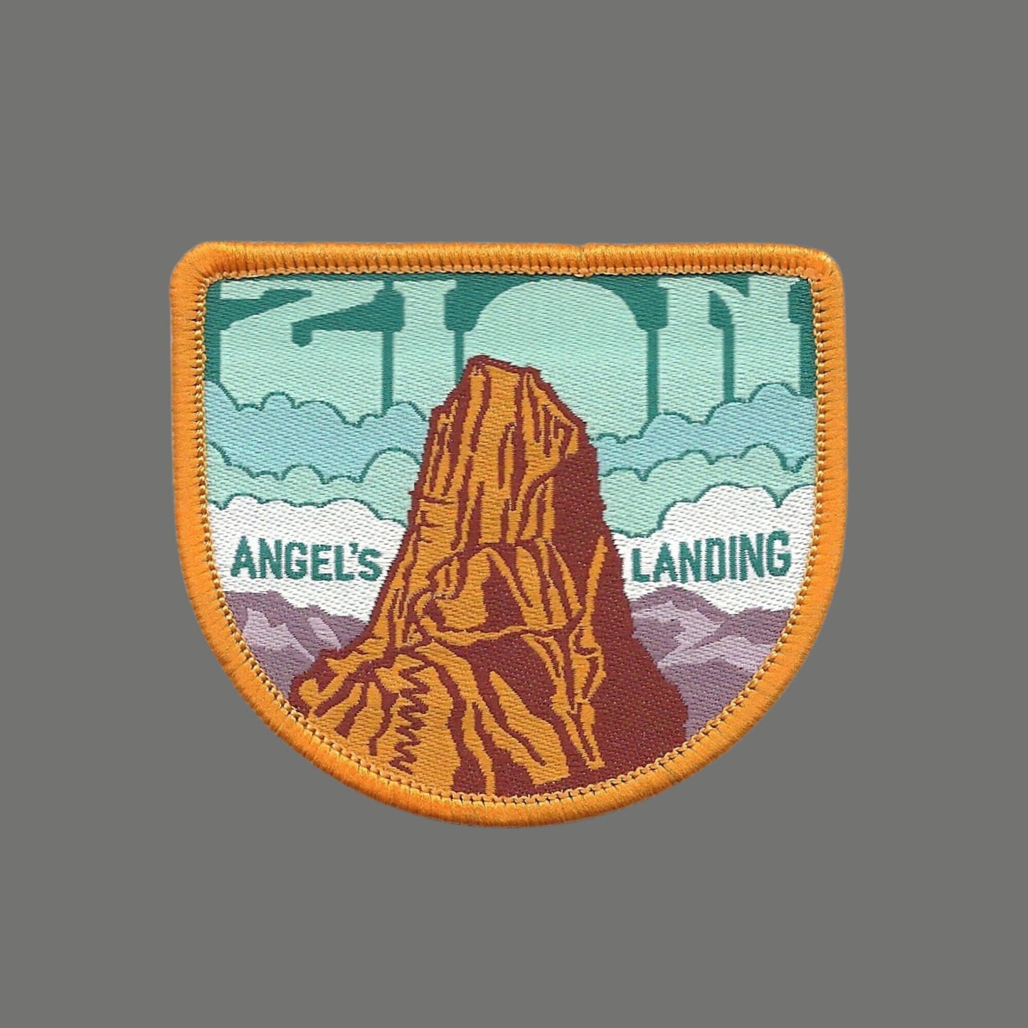 Utah Patch – UT Zion National Park - Zion Angels Landing Travel Patch Iron On – Souvenir Patch – Applique – Travel Gift 2.5" Rock Formation