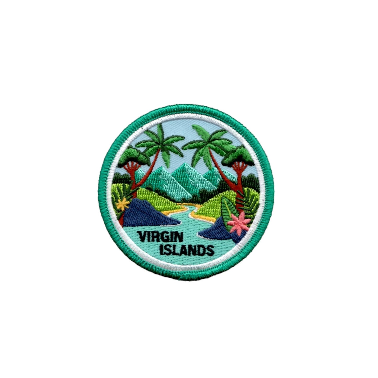 Virgin Islands Patch – Travel Gift – Iron On Embellishment Applique Badge Emblem 3 Inch