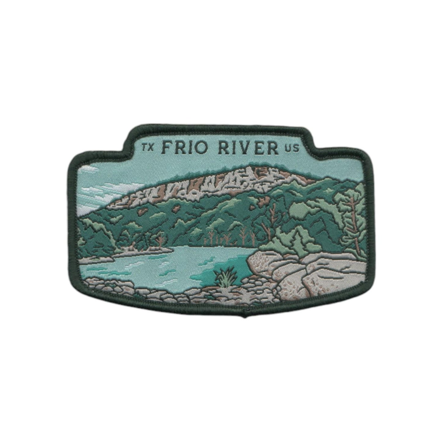 Texas Patch – TX Frio River - Travel Patch – Souvenir Patch 3.75" Iron On Sew On Embellishment Applique