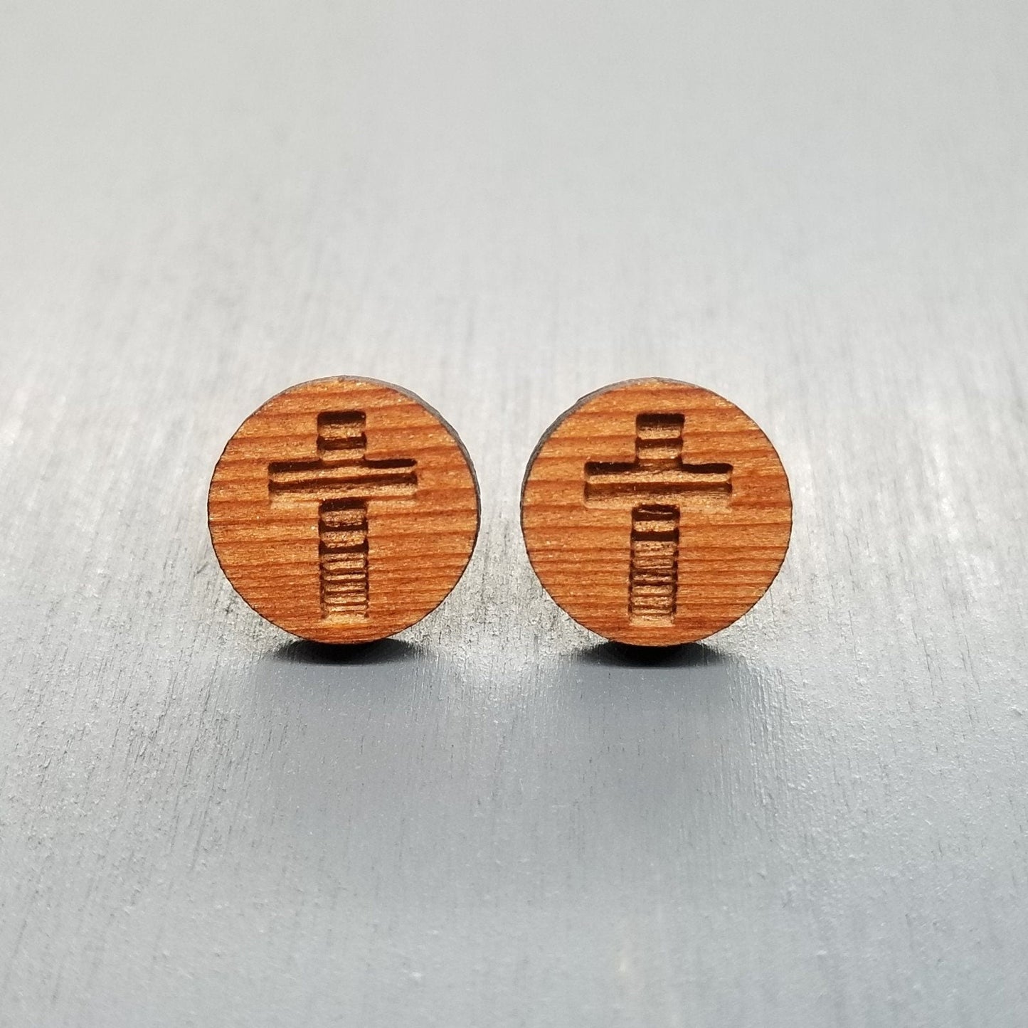 Wholesale Cross Earrings - Wood Earrings - Stud Earrings - Post Earrings