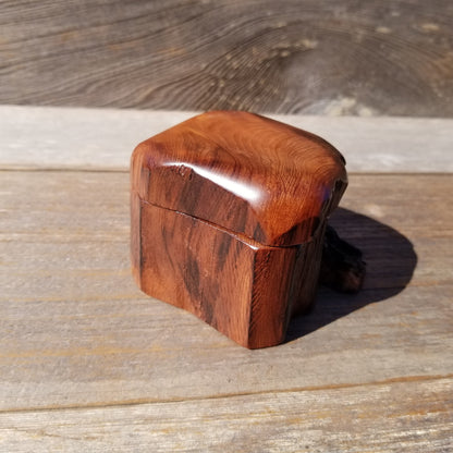 Wood Ring Box Redwood Rustic Handmade California #543 Storage Live Edge Mini Birthday Gift Christmas Gift Mother's Day Gift