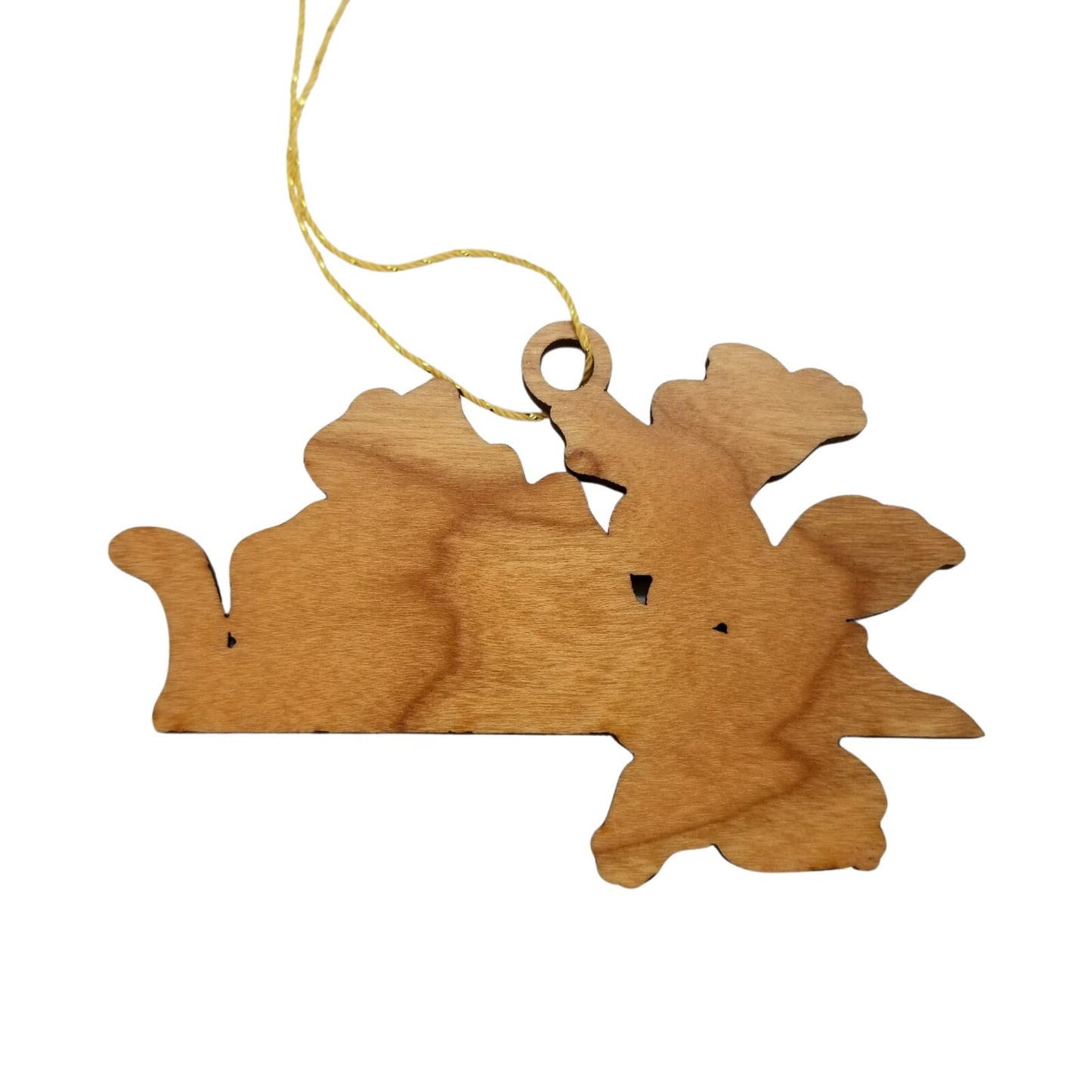 Wholesale Virginia Wood Ornament -  VA State Shape with State Flowers Cutout - Handmade Wood Souvenir