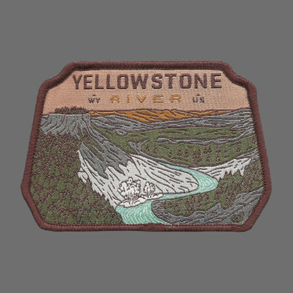 Wyoming Patch – WY Yellowstone River - Travel Patch – Souvenir Patch 3.75" Iron On Sew On Embellishment Applique