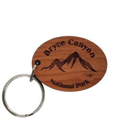 Wholesale Bryce Canyon National Park Keychain Mountains Wood Keyring Souvenir - Utah Rock Formations