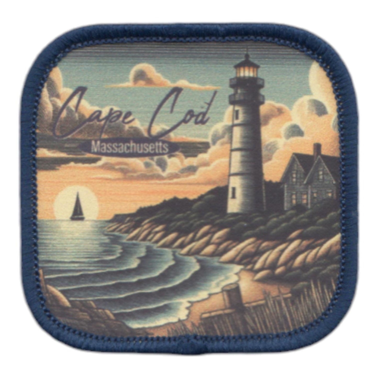 Massachusetts Patch – Cape Cod MA Travel Souvenir Patch 2" Iron On Sew On Embellishment