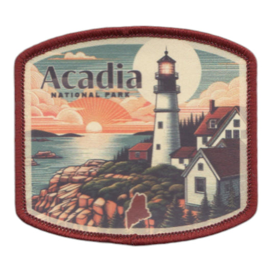 Maine Patch – Acadia National Park Travel Souvenir Patch 2.5" Iron On Sew On Embellishment