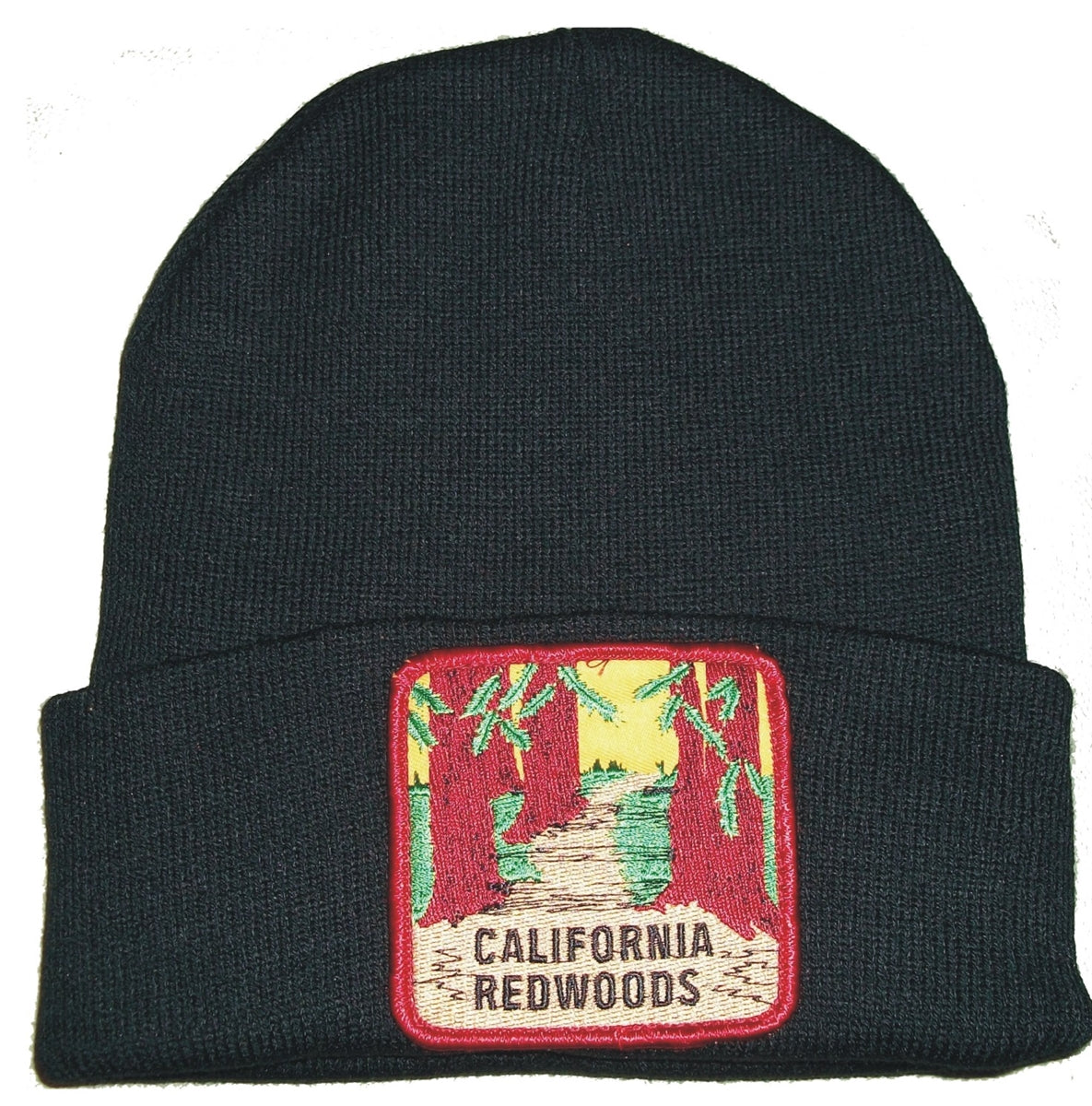 CALIFORNIA REDWOODS black knit beanie