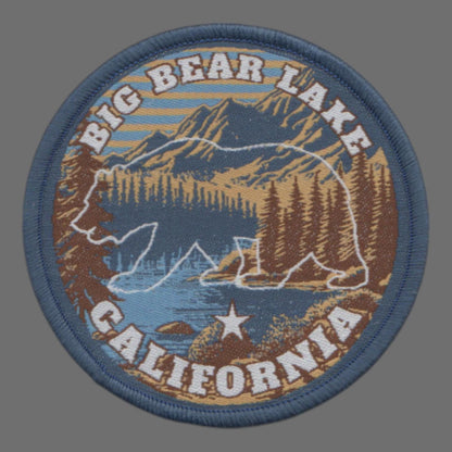 California Patch – Big Bear Lake CA Souvenir – Travel Iron On Applique CO Patch Embellishment 2.5" Woven Badge Emblem