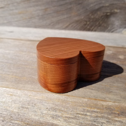 Handmade Wood Box with Redwood Heart Ring Box California Redwood #453 Christmas Gift Anniversary Gift Ideas