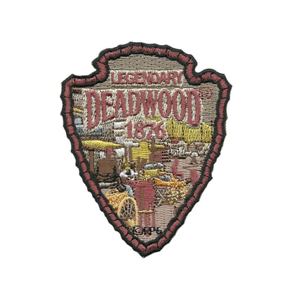 Deadwood Patch – SD - Arrowhead Travel Patch – Souvenir Patch 3" Iron On South Dakota Legendary 1876