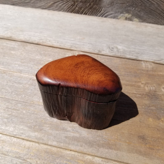 Wood Ring Box Redwood Rustic Handmade California Storage #469 Engagement Birthday Gift Mother's Day Gift Gift for Friend