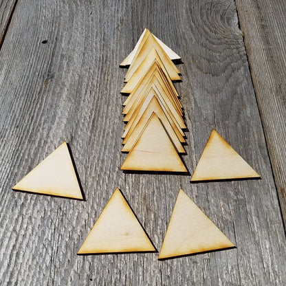 Wood Cutout Triangles - 2 Inch - Unfinished Wood - Lot of 48 - Wood Blank Craft Projects - DIY - Make Your Own - Teacher Supplies