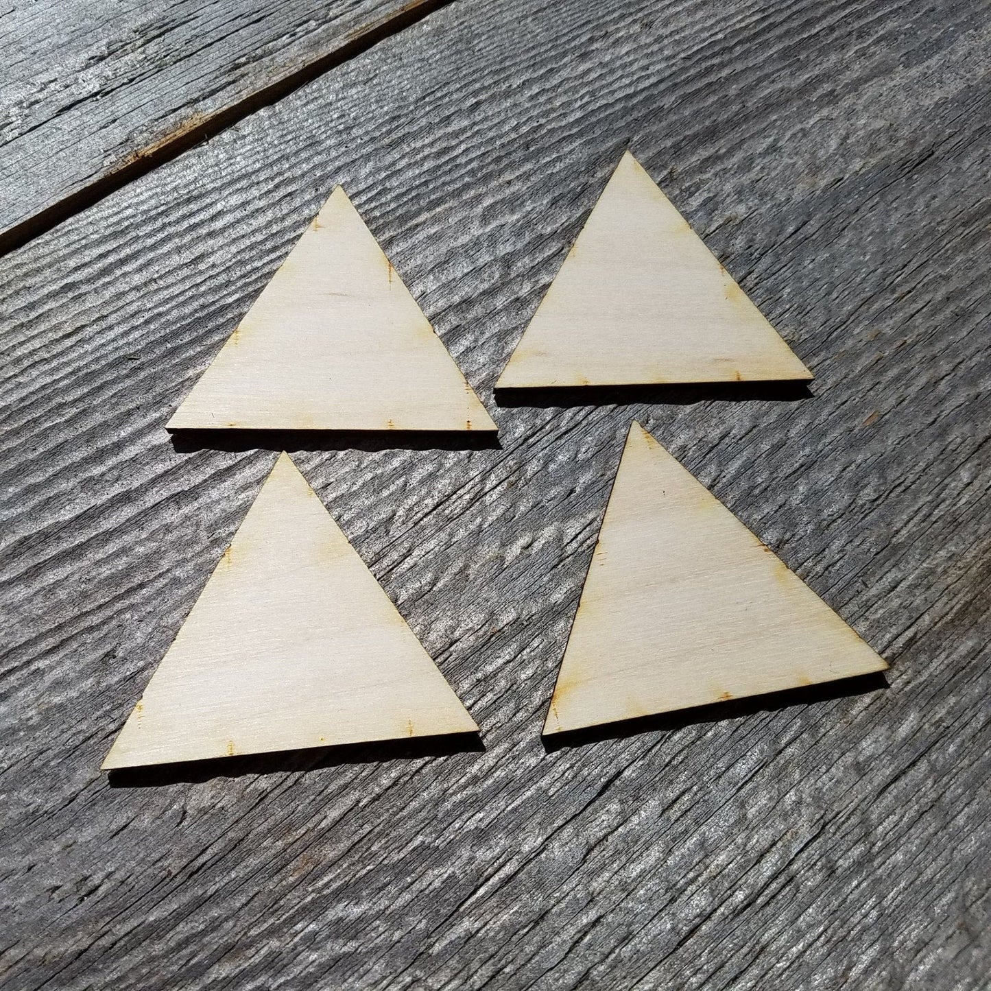 Wood Cutout Triangles - 2 Inch - Unfinished Wood - Lot of 48 - Wood Blank Craft Projects - DIY - Make Your Own - Teacher Supplies