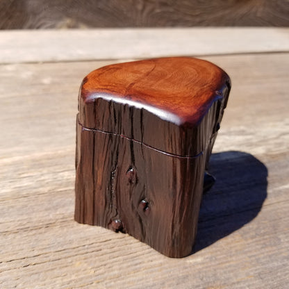 Handmade Wood Box with Redwood Rustic Handmade Ring Box California Redwood #370 Christmas Gift Anniversary Gift Ideas