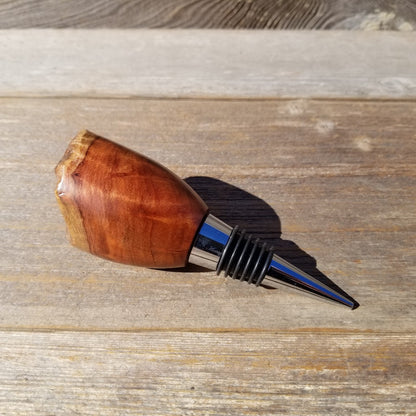 Wine Stopper Redwood Live Edge Rustic Redwood Burl - #579 Hand Turned Handmade Wine Lover Gift - Wood Gift