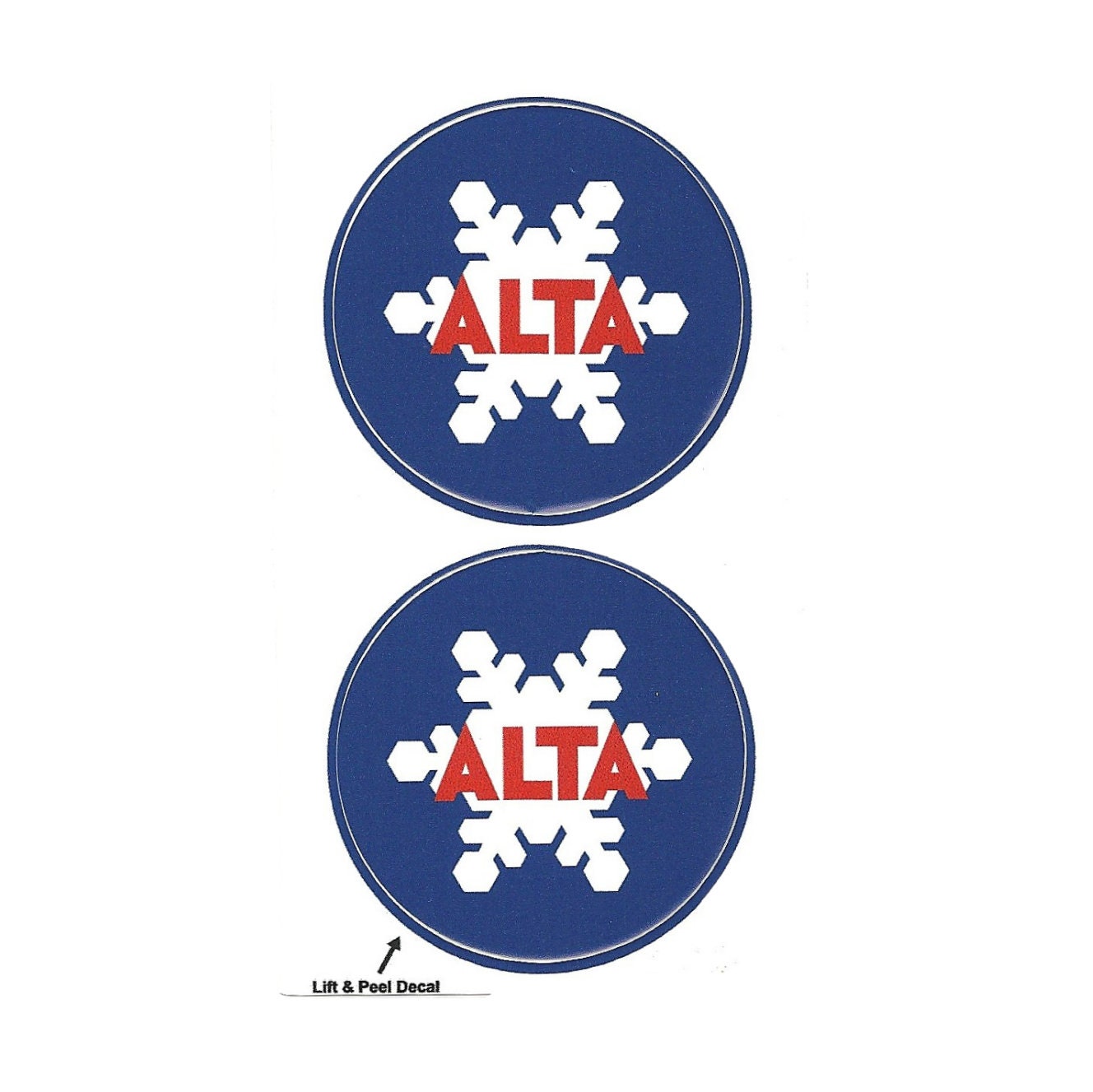 Utah Decals – Alta UT Ski Area - Resort Logo - Travel Sticker x2 – Souvenir Sticker – Alta Decal – Travel Gift 1.5" Made in USA