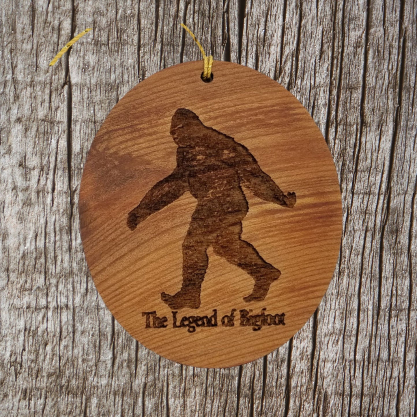 Bigfoot Ornament - Legend of Bigfoot - California Redwood