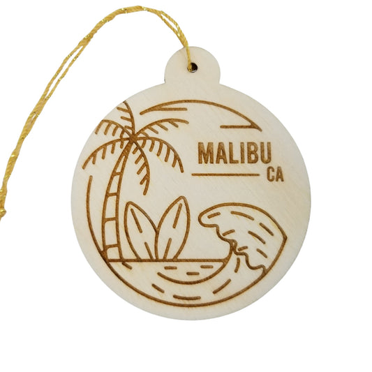 Wholesale Malibu California Wood Ornament Souvenir CA Ocean Beach