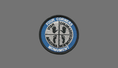 Four Corners Monument Patch – Iron On Utah Colorado Arizona New Mexico Borders - Travel Souvenir Badge Emblem 2.5"