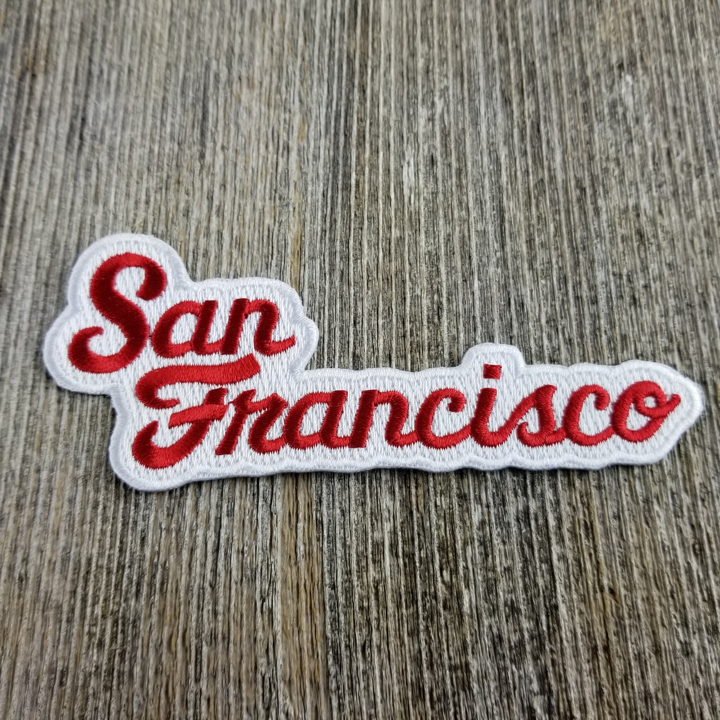 San Francisco Patch - Script Cursive Font - California Souvenir Badge Emblem Applique