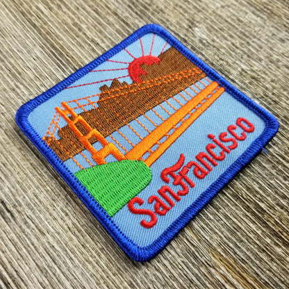 San Francisco Patch - Iron On Souvenir - Skyline - Golden Gate Bridge Badge Emblem Applique