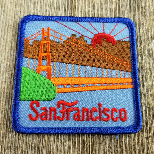 San Francisco Patch - Iron On Souvenir - Skyline - Golden Gate Bridge Badge Emblem Applique