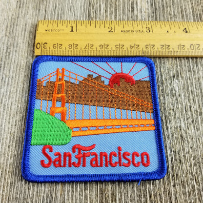 San Francisco Patch - Iron On Souvenir - Skyline - Golden Gate Bridge Badge Emblem Applique