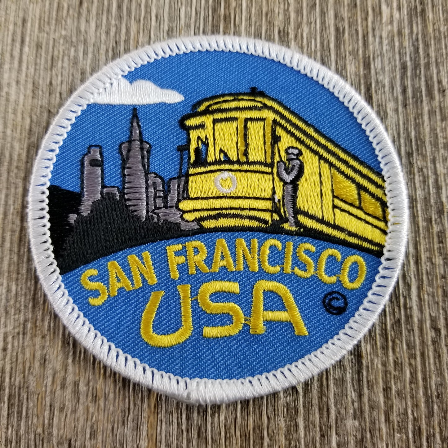 San Francisco Patch - Cable Car - City Skyline California Souvenir Badge Emblem Applique