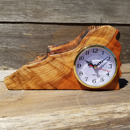 Redwood Clock Shelf Wood Desk Clock Office Gifts for Men #137 2 Tone